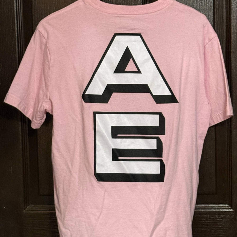 American Eagle Outfitters Pink Logo Tee